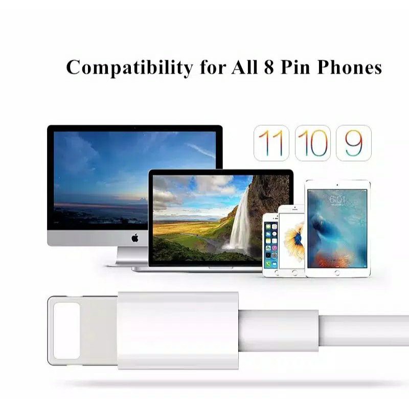 KABEL DATA CHARGER CHARGERAN CES CESAN CAS LIGHTING LIGTING LIGHTNNING USB AIPON IPONS IPON IFON 5 5S 6 6S 7 8 6 + 7 + 8 + X XR XS SE 11 KABEL USB Type C Cable Lighting OEM FAST CHARGE CHARGING HP8