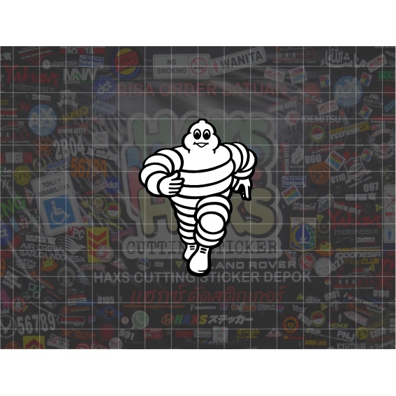 Cutting Sticker Michelin Ukuran 4.5 Cm Untuk Motor Mobil