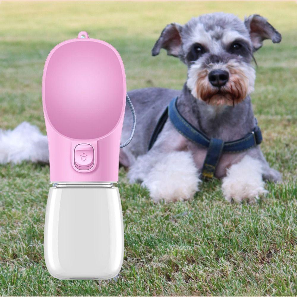 [Elegan] Botol Air Minum Anjing Portable Untuk Berjalan Hiking Dengan Penyimpanan Pets Feeder Bowl