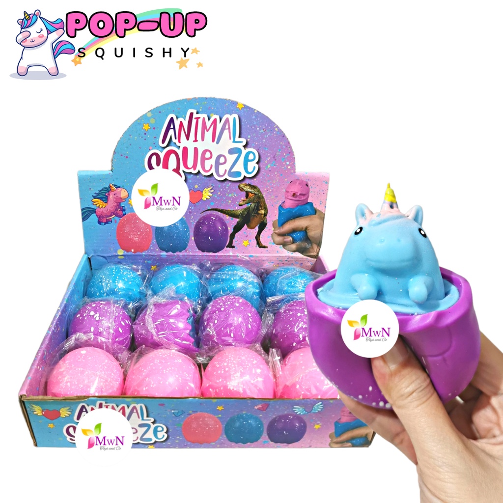 MWN Mainan Squishy Pop up Animal Unicorn / Squishy Anti stress unicorn