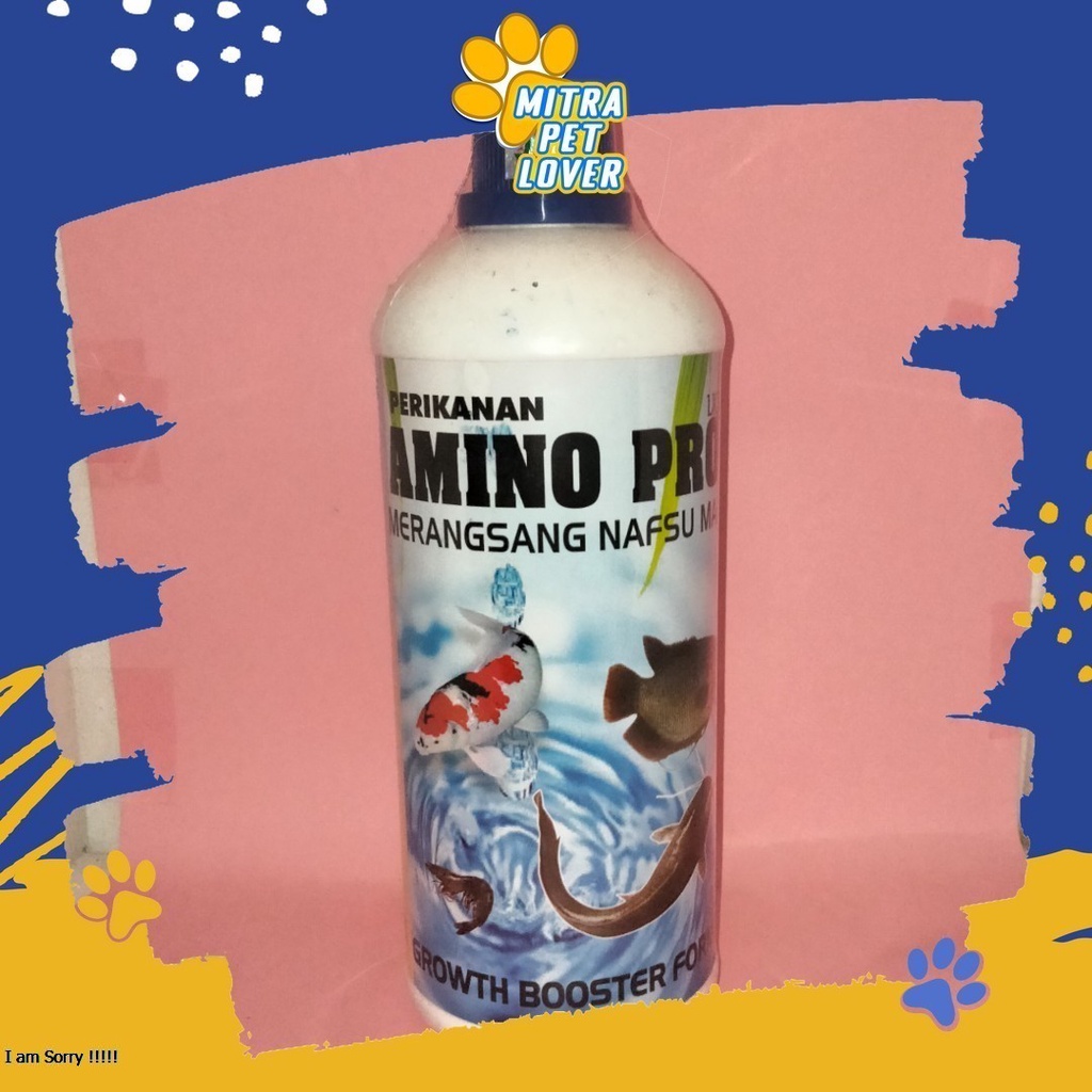 SUPLEMEN DAN VITAMIN IKAN - AMINO PRO LIQUID 1L 1000ML PENAMBAH NAFSU MAKAN MENGGEMUKAN FISH KOI NILA CEPAT TUMBUH BESAR ORIGINAL PET ANIMAL FISH HEALTHCARE AND VETERINARY TAMASINDO OBAT KESEHATAN PERAWATAN TERNAK HEWAN BINATANG PELIHARAAN MITRAPETLOVER