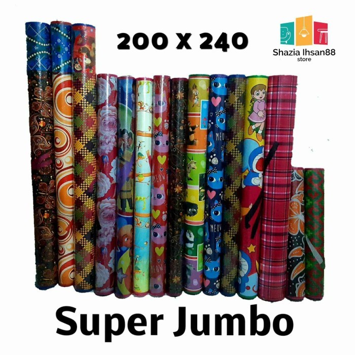 KARPET SPONS PLASTIK LANTAI SUPER JUMBO KARAKTER MINIMALIS BATIK