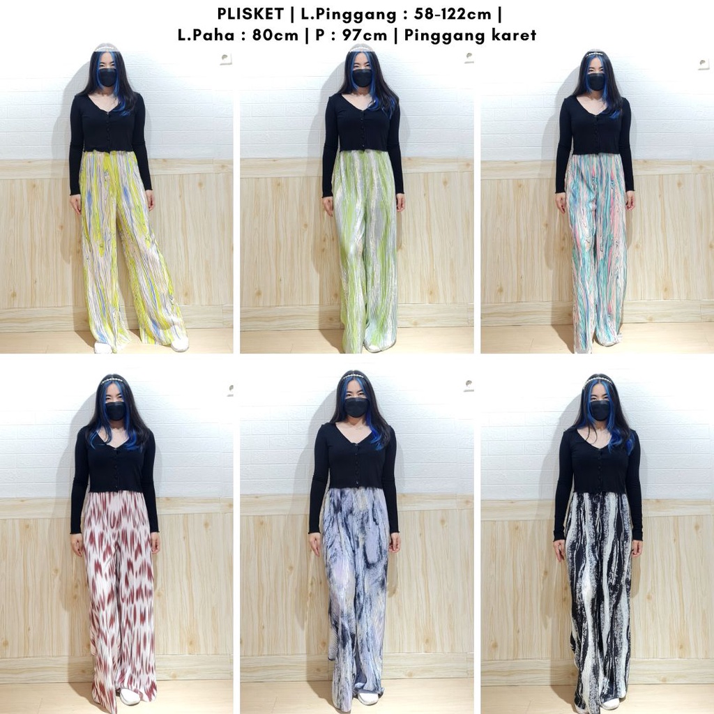 4704 sanrise plisket cullotes pants