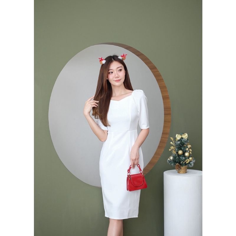 Casual Dress Wanita Elvina Midi Dress Casual Christmas