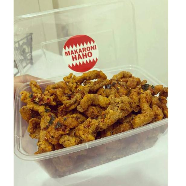 

つ Keripik usus/usus crispy pedas daun jeruk with box 250gram ゲ