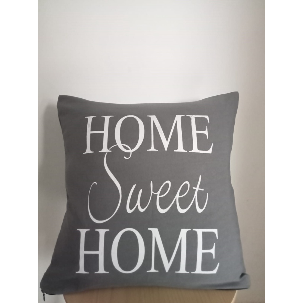 Sarung Bantal Sofa 40x40 Minimalis - Tulisan Home Sweet Home