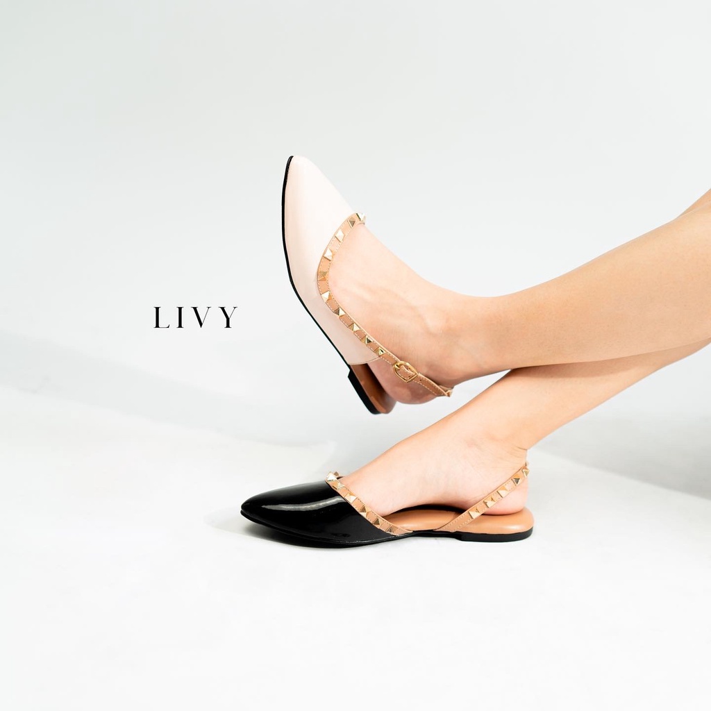 GLARISAMODA Livy Sepatu sandal wanita gold Sepatu Kerja Wanita Sandal Nyaman