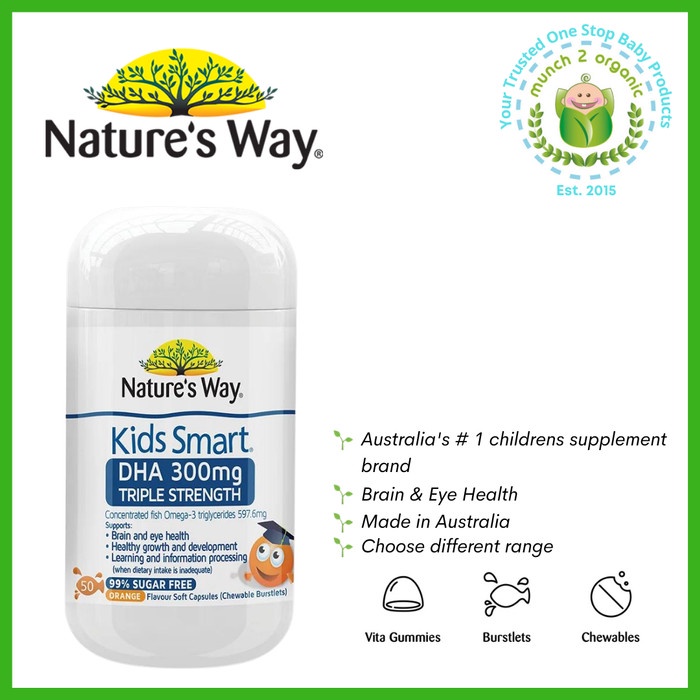 Nature's Way Kids Smart Triple Strength DHA 300mg 50s
