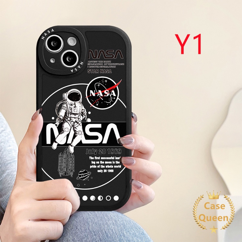 Case NASA Merk Trendy Oppo A17K A17 A57 A55 A54 A15 A95 A96 A77s A12 A16 A5s A16K A74 A76 A16E A3S A1K Reno 5Z 8 7 7Z 5F 5 6 A94 A7 A53 A9 A5 A31 A92 Soft TPU Cover Belakang