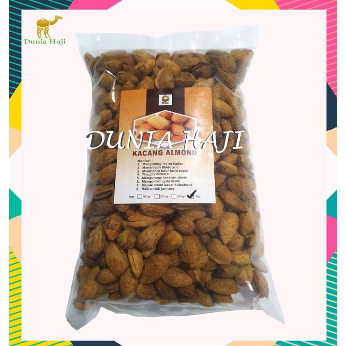 

KACANG ALMOND ROASTED ( KACANG PANGGANG ) IN SHELL USA /KG MURAH BEST SELLER