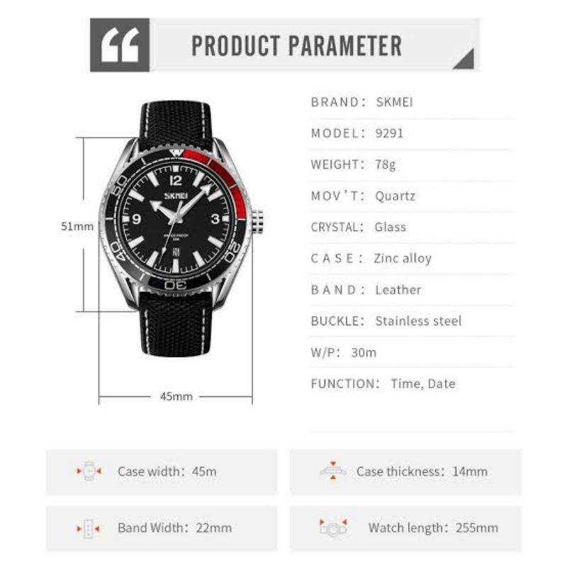 Jam Skmei 9291 original bergaransi free gift box