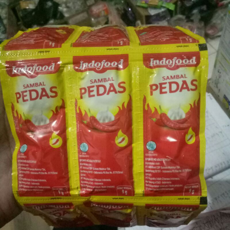 

Sambal Indofood pedas isi 3 sachet