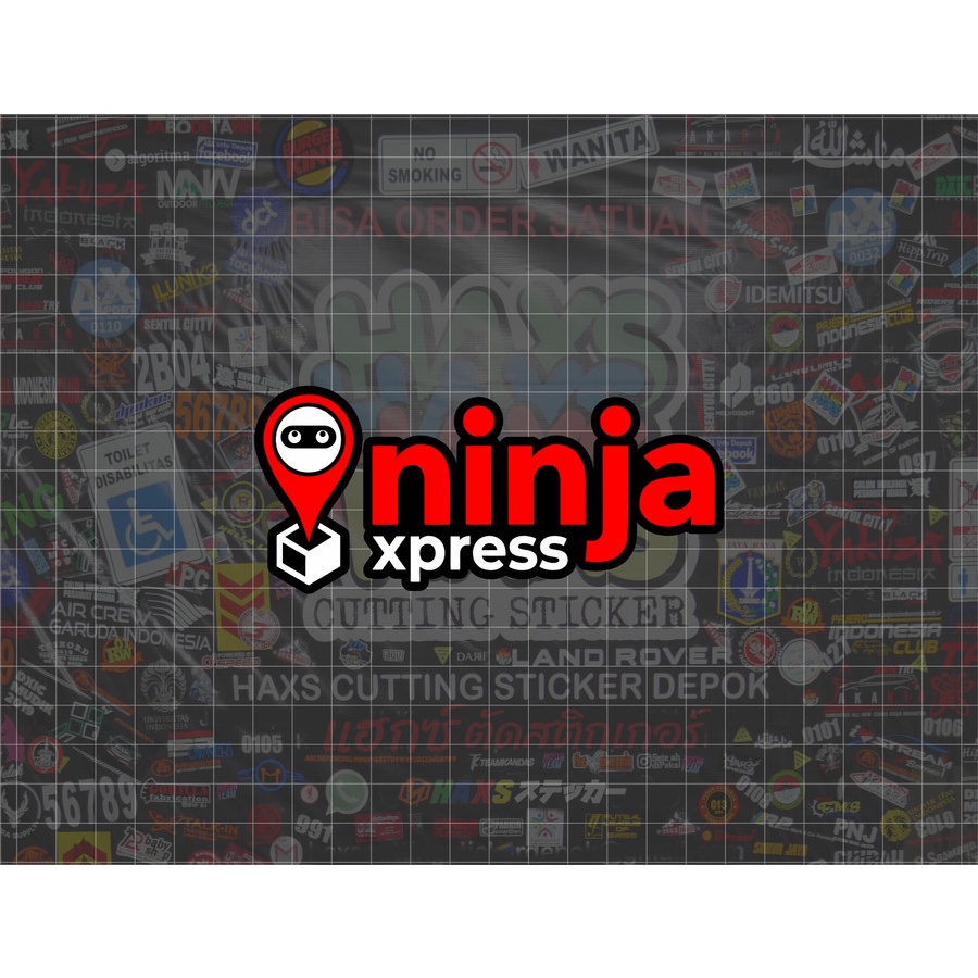 Cutting Sticker Logo Ninja Express 12 cm x 5.5 cm