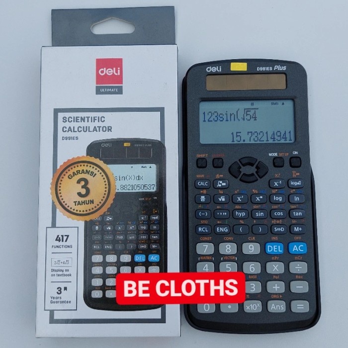 

PROMO SPECIAL Deli D 991 ES PLUS Kalkulator Scientific Kuliah Sekolah ORIGINAL