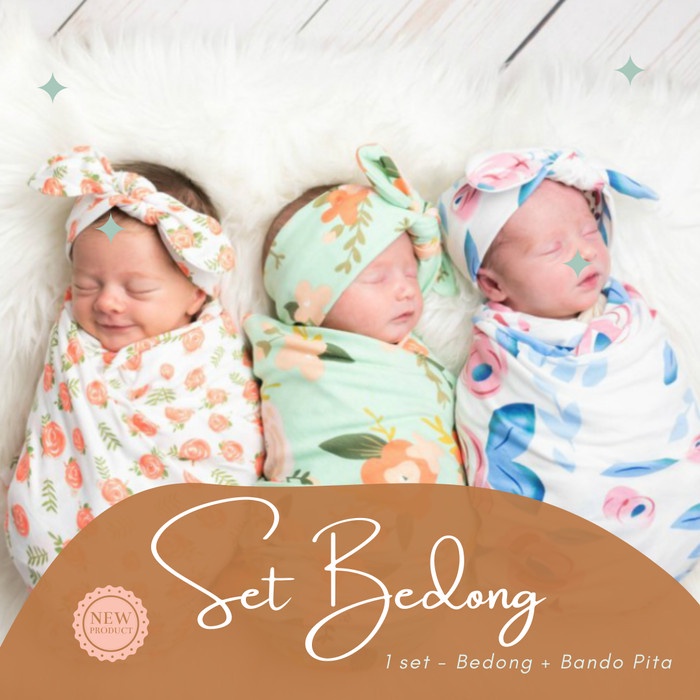 Bedong Thechipperstore Set Bedong Bayi Newborn 1Set Swaddle Bayi