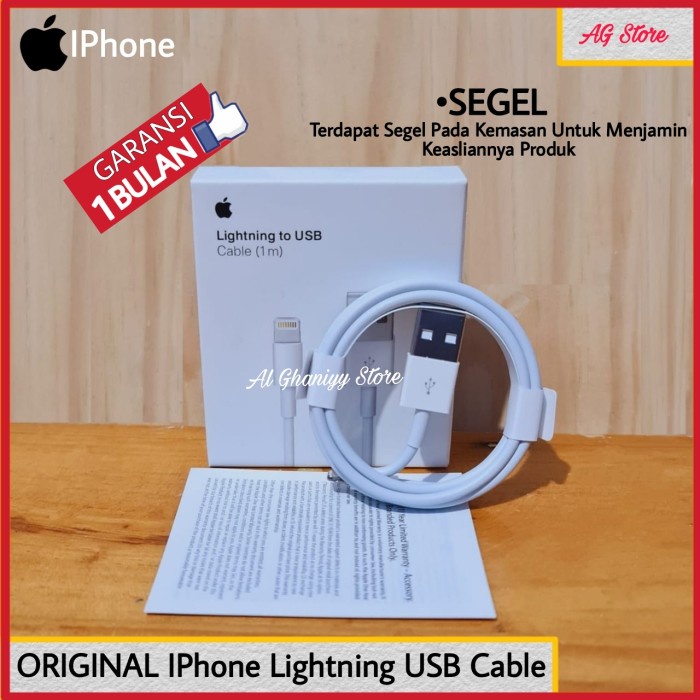 KABEL DATA IPHONE 7 7 PLUS 8 8 PLUS ORIGINAL 100% LIGHTING CABLE