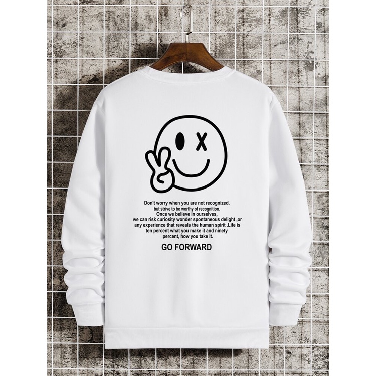 GO FORWARD Sweatshirt Basic II Sweater Crewneck Print DTF II Sz M - XL Anak &amp; Dewasa ( Pria &amp; Wanita )
