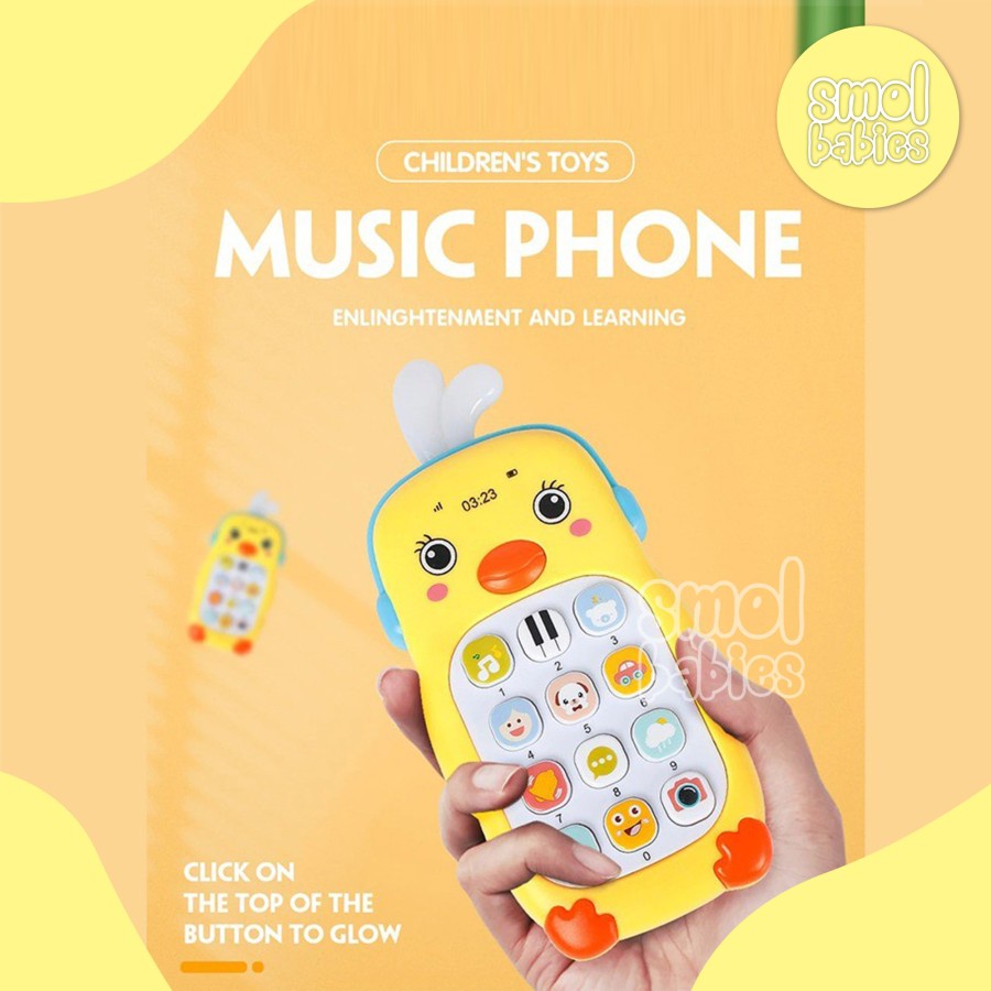 Music Phone Duck Mainan Handphone Bebek Anak Hp