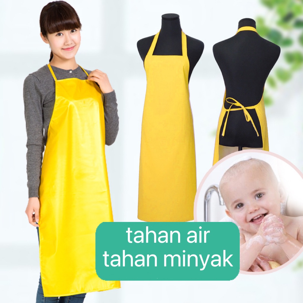 Apron Celemek Masak Polos Tebal dan Anti Air