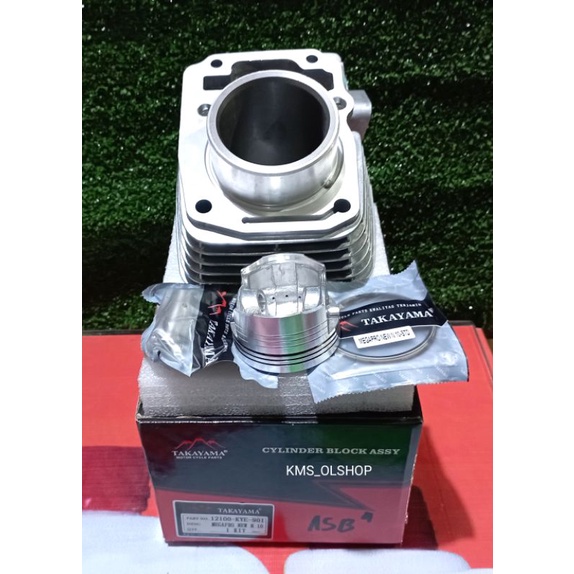 Block Seher Cylinder Block + Piston Kit MEGAPRO Monoshock VERZA 150 Merek Takayama 12100-KYE-901