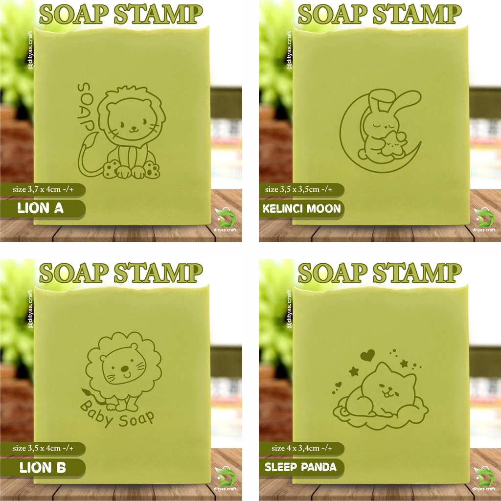 

soap stamp / stempel sabun / 4 animals