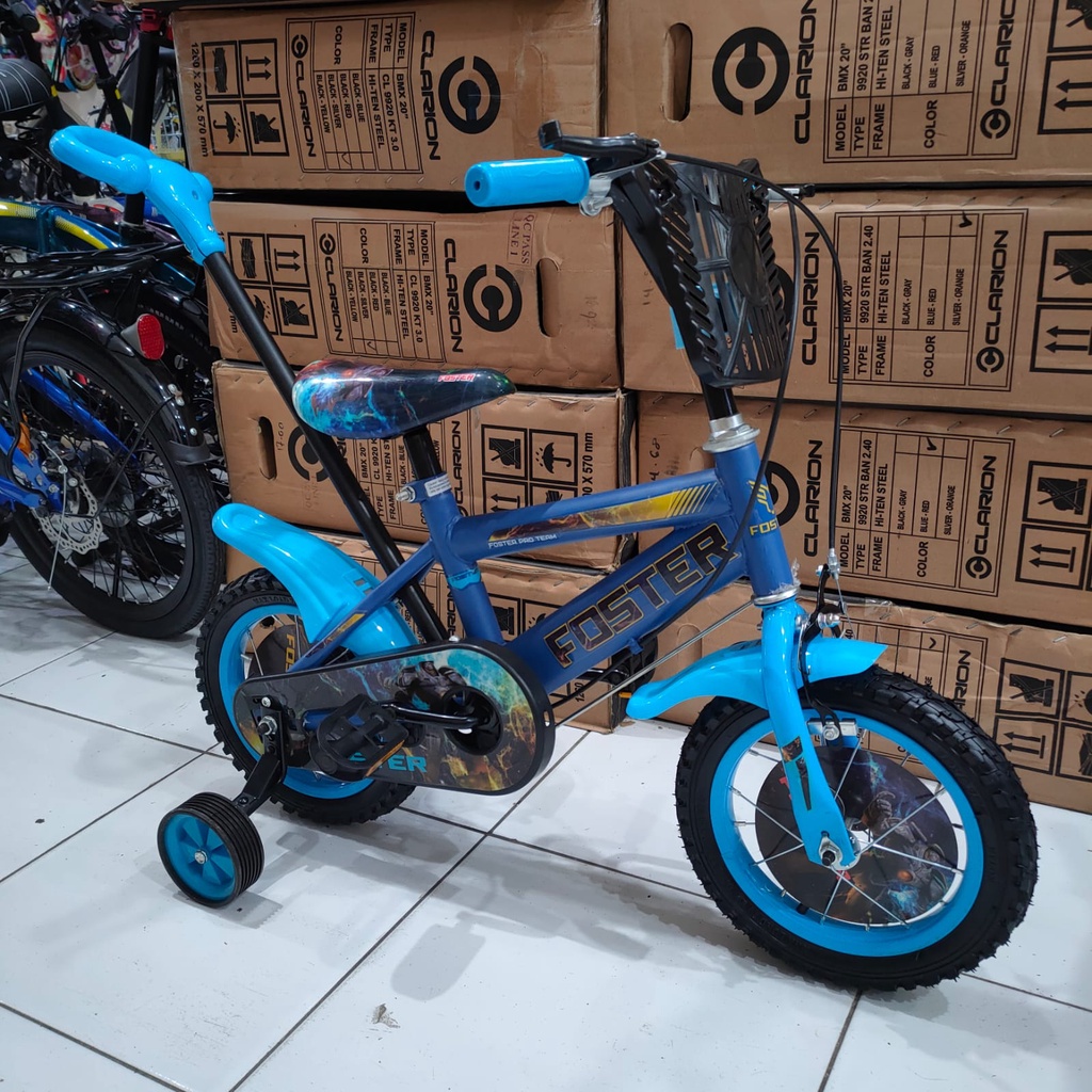 foster sepeda bmx anak 12 inch ban pompa dorongan setir 605-7