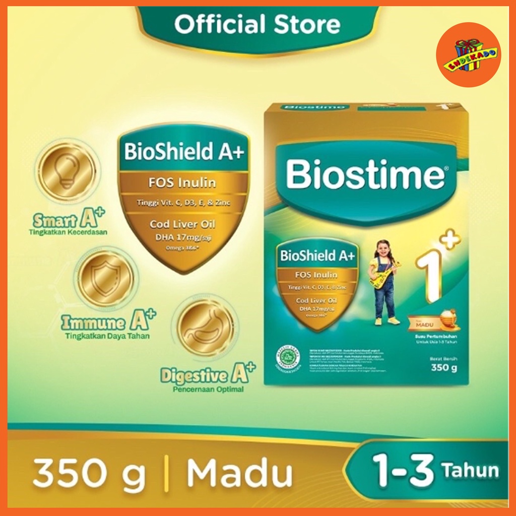 BIOSTIME 1+ 3+ 350g - Susu Bubuk Vanila / Madu