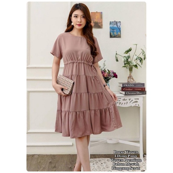 DRESS MILEA / DRESS CASUAL WANITA KOREAN STYLE