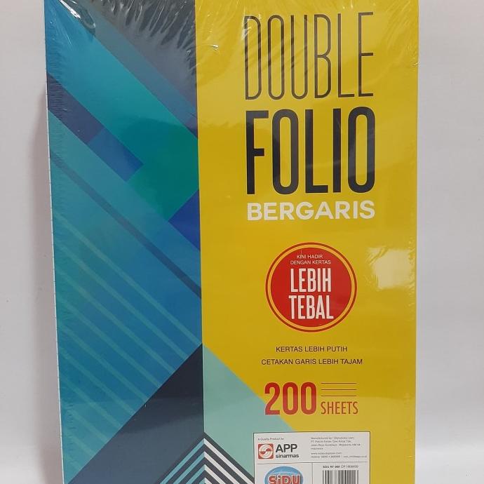 

Kertas Double Folio Bergaris SiDU 200 Lembar 70gram