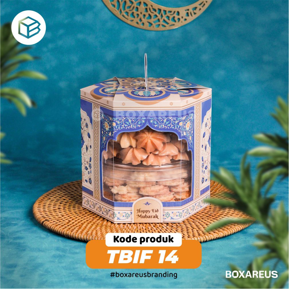 Box Toples Lebaran Kotak Kue Kering Dus Cookies Idul Fitri | TBIF 14