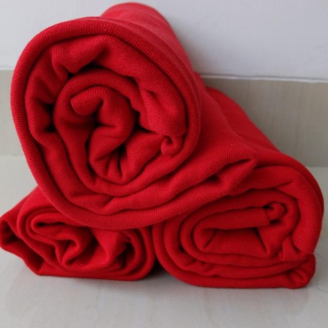 Bahan Kaos | Kain Cotton (Katun) Combed 30s Merah Cabe