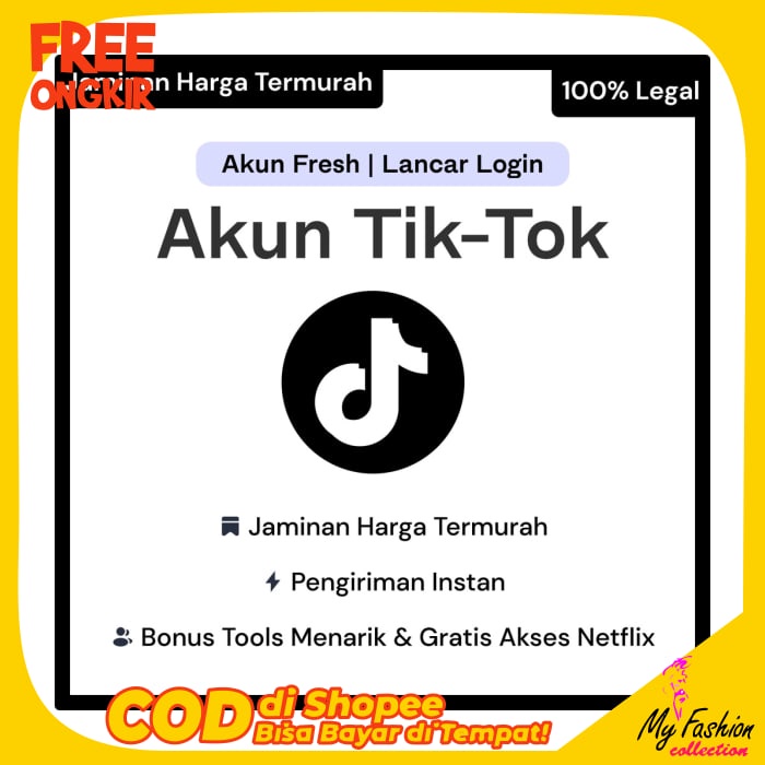 My-Outlet / Promo Termurah Akun Tik Tok Fresh Original Bergaransi Proses Cepat