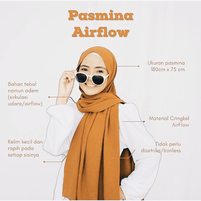 Fashmina Crinkle Airflow Premium Fashmina Hijab