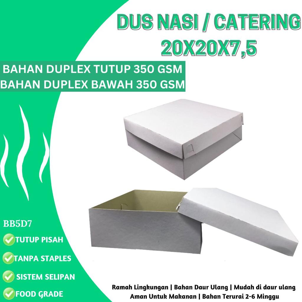 Box Nasi Dus 20x20 Tebal 350 Gsm (BB5D7-Non Laminasi)