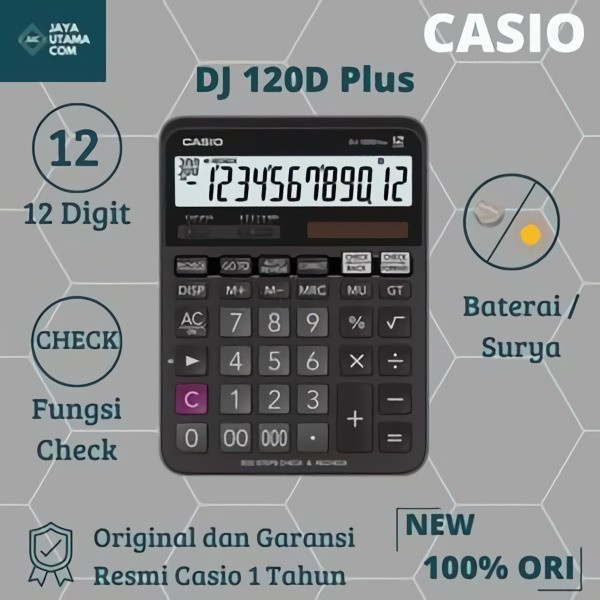 

TERBAIK Calculator Casio DJ 120 D Plus CHECK CORRECT ORIGINAL