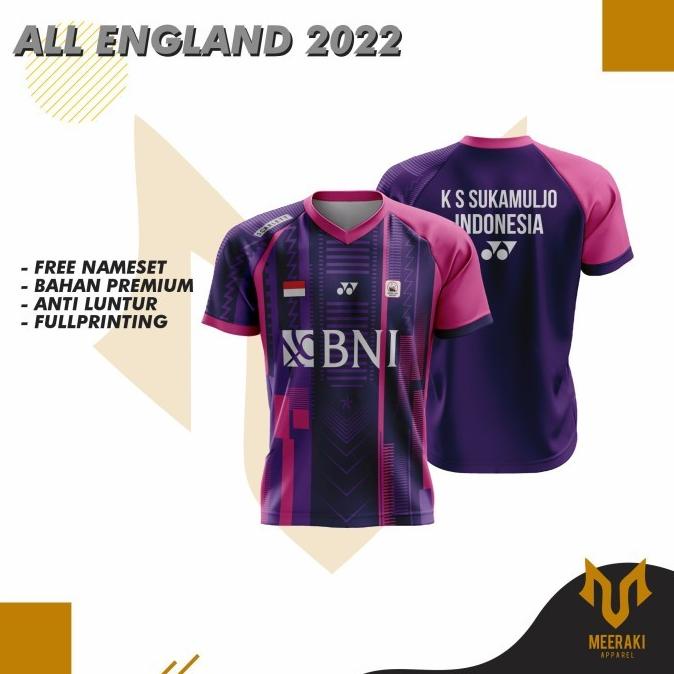 Jersey Badminton All England Minions Edition Yonex Violet
