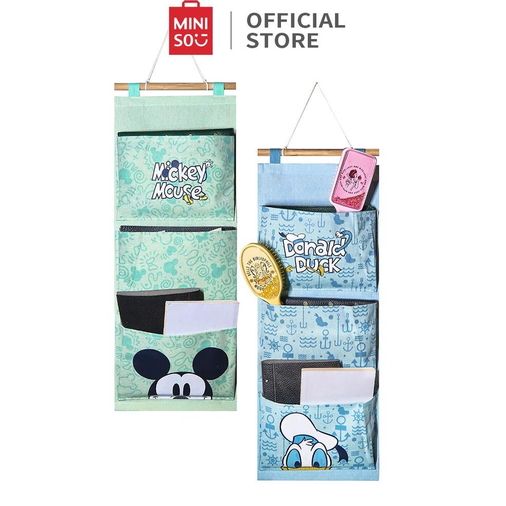 ㅱ MINISO Gantungan 3 Pouch Gantung Storage Bag Gantung 3 Pocket tas penyimpanan gantung Mickey serie
