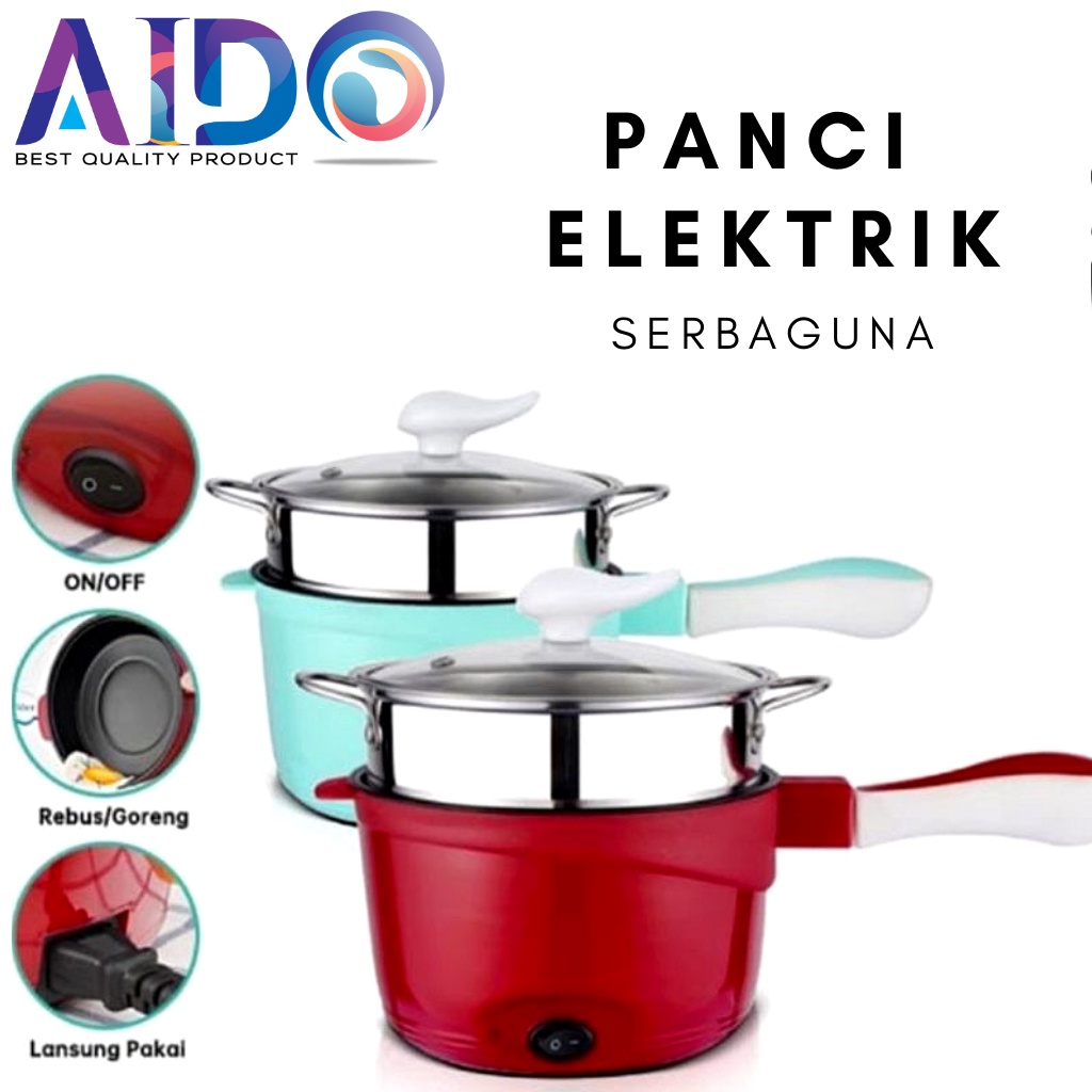 Panci Elektrik / panci listrik / panci travel / panci portable / alat masak elektrik panci listrik travel AIDO