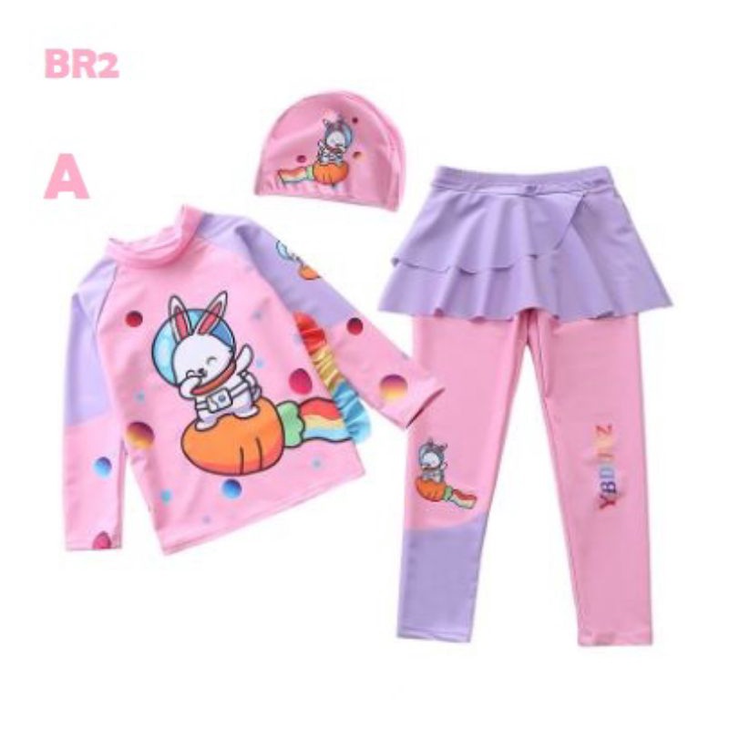 BAJU RENANG ANAK PEREMPUAN / BAJU RENANG GIRL / KACAMATA RENANG