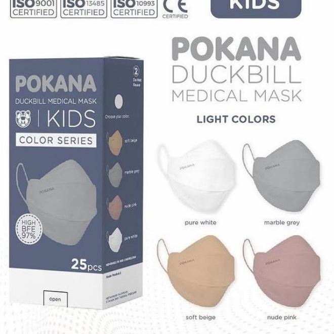 Masker Pokana Duckbill Kids Original | Pokana Anak | 1 Box 25 PCS