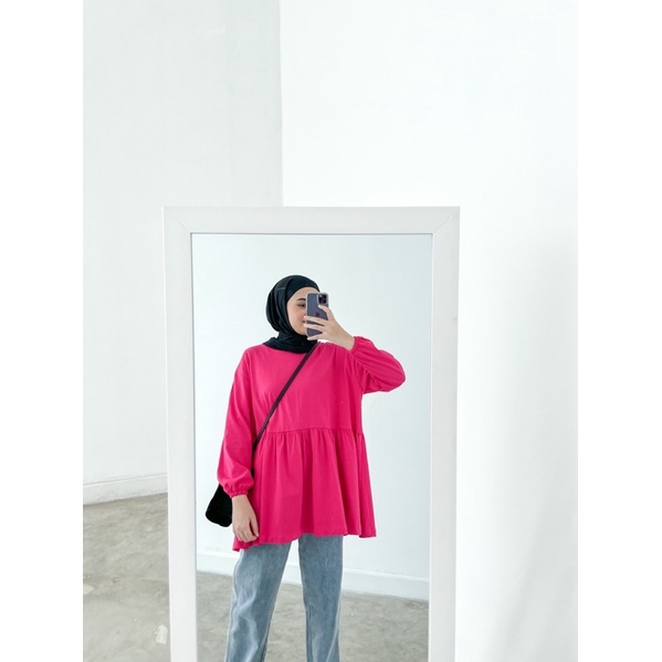 Bymeldev Ruffle Oversized Top Nonbusui Busui