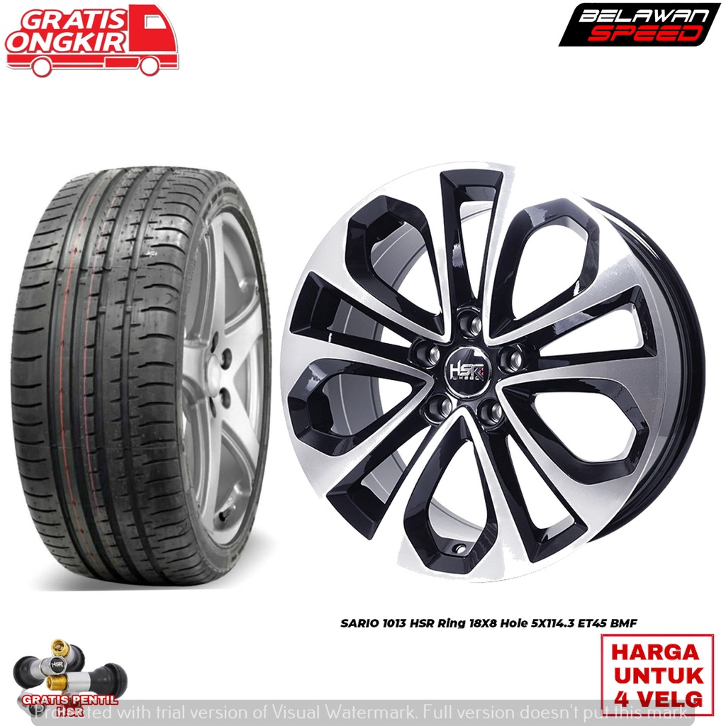 PAKET VELG MOBIL VELG PLUS BAN RING 18 HSR SARIO PLUS BAN ACCELERA UNTUK INNOVA TERIOS RUSH CAMRY AC