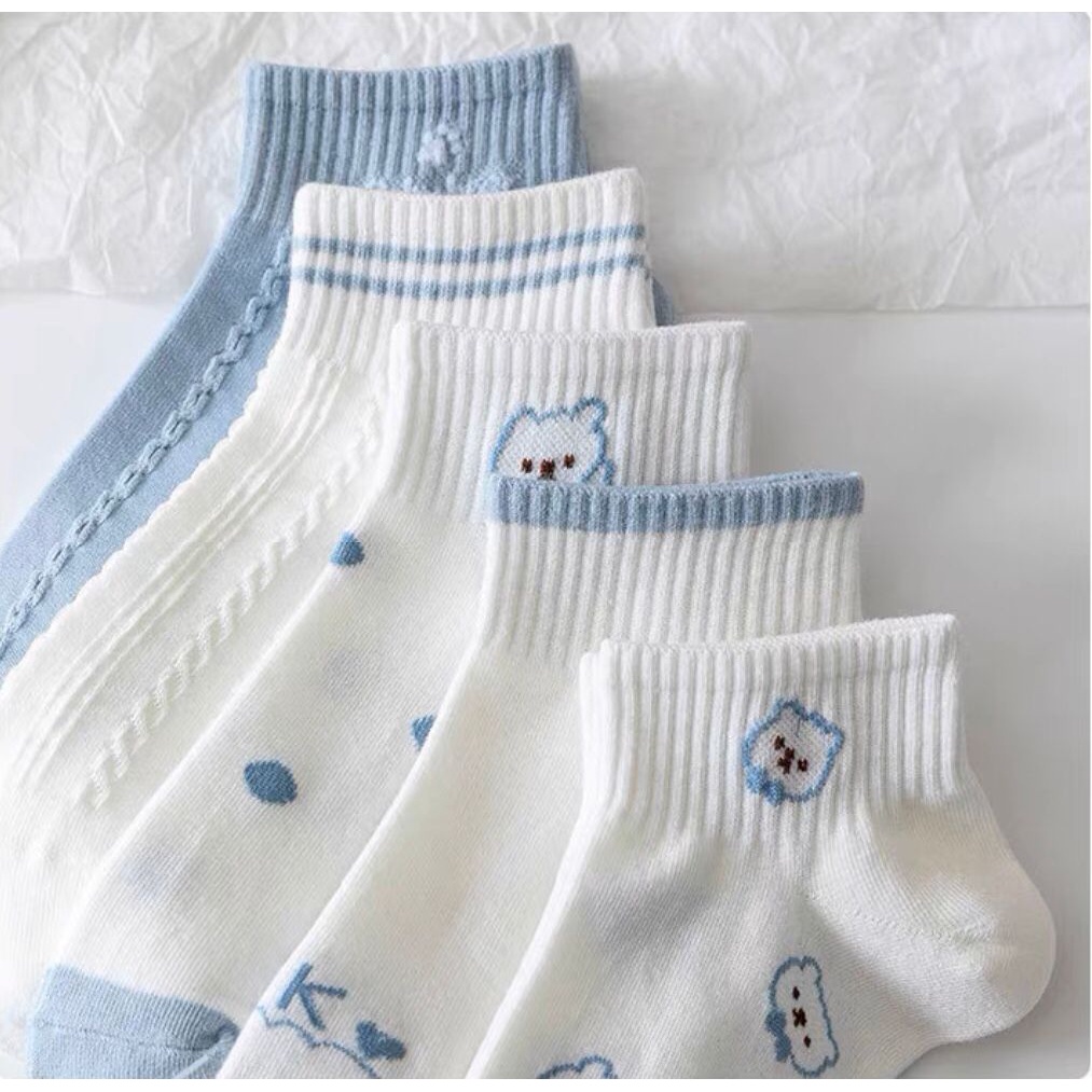 Kaos Kaki HLX Motif Baby Bear Pendek Kaos Kaki Lucu Dewasa Semata Kaki