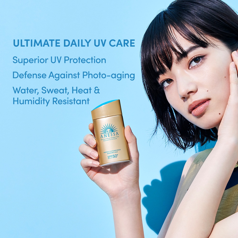 【Versi baru】Anessa - Perfect UV Sunscreen Skin Care Milk SPF 50+ PA++++ 60ml