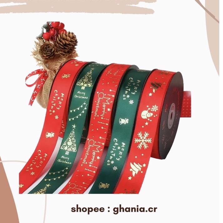 

Diskon Istimewa Pita Satin Natal 1.5cm 1/2 inch - Pita Merry Christmas - Pita Satin Natal Per Roll - Pita Hampers Natal