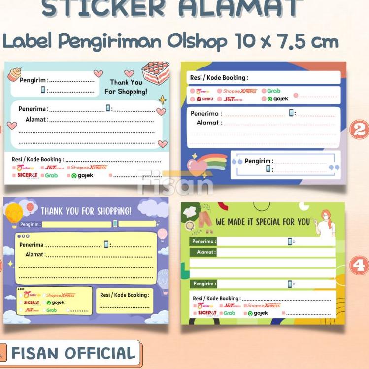 

フ 100 Pcs Stiker Label Pengiriman Alamat Olshop ➷