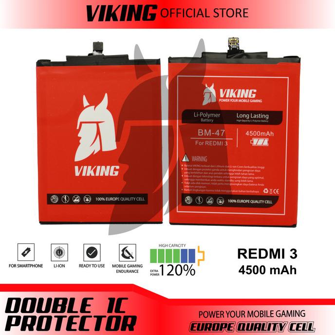 BATERAI VIKING XIAOMI REDMI 4X BM47 DOUBLE POWER