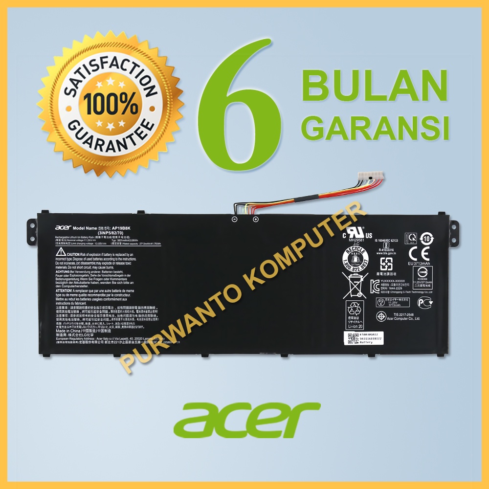 Original Baterai Laptop Acer Aspire 3 A314-22-A1YY A314-22-R029 A315-23-A1H1 A315-23G-R5UK A315-57G-