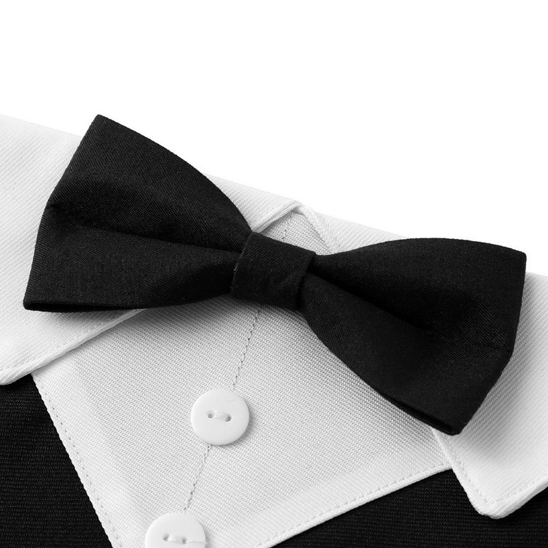 Gabriel premium bow tuxedo bib