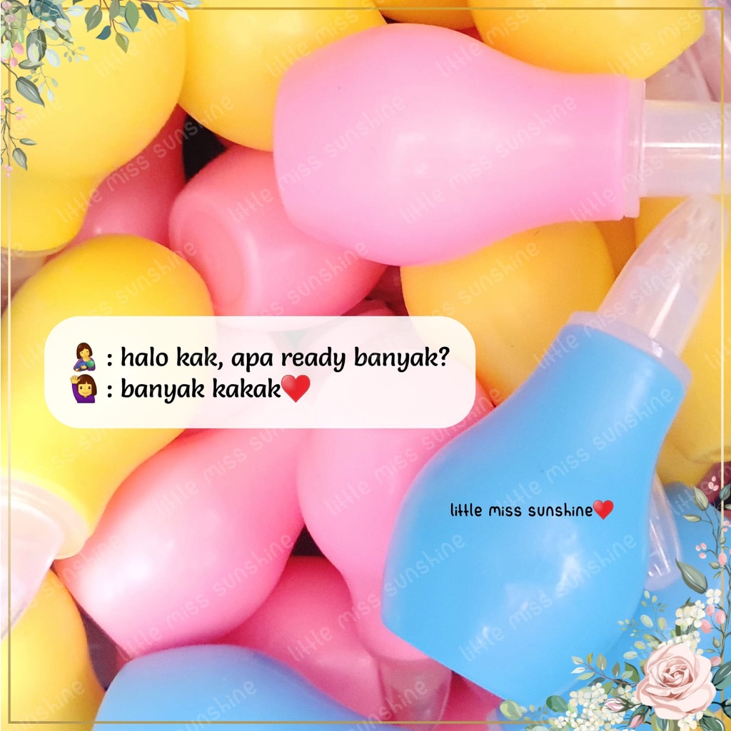 Baby Nose Nozzle Plastic Rubber High Quality Pastel Color Colour Warna Warni Pink Merah Muda Baby Blue Baby Pink Yellow Kualitas Terbaik Higienis Alat Sedot Ingus Bayi Pilek Pileg Flu Sedot Siap Kirim Instan Grosir Termurah Little Miss Sunshine Malang